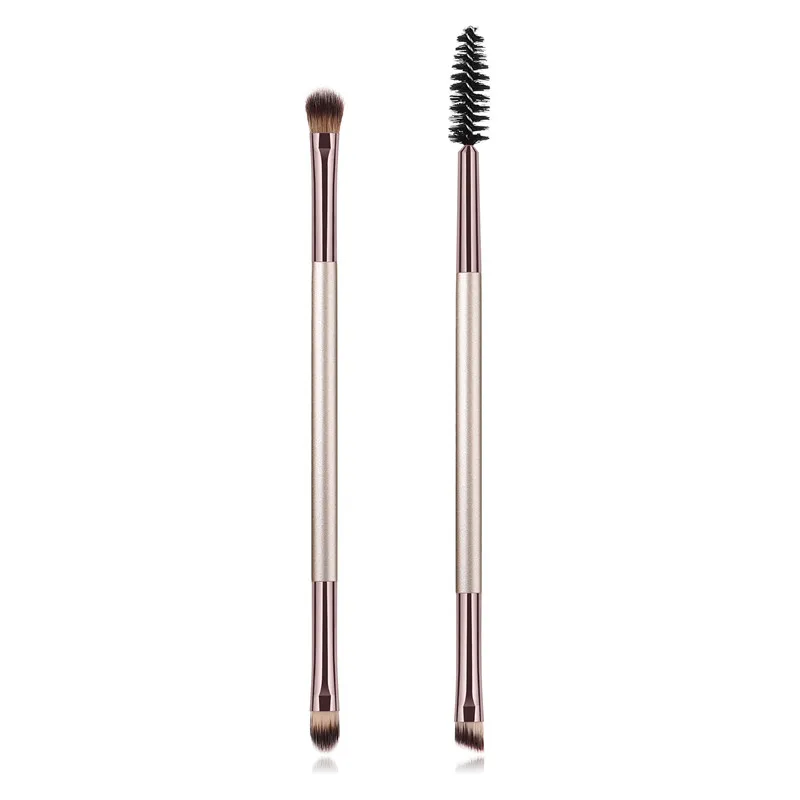 

2pcs/lot Pro Eye Make Up Brush Set Multifunctional Double Head Eyeshadow Makeup Brushs Luxury Eyebrow Eyelash Brush For Make Up