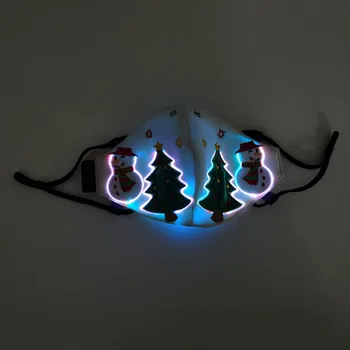 

7 Colors Bar LED Light Optical Fiber Fabric Cool Mask.Personality Chargeable Dustproof Halloween Glow Party KTV Props.