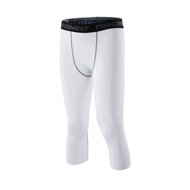

Four Seasons New Style Outdoor Fitness Running Tight Capri Pants Men's Basketball Football Quick-Dry Compression Body Hugging Le