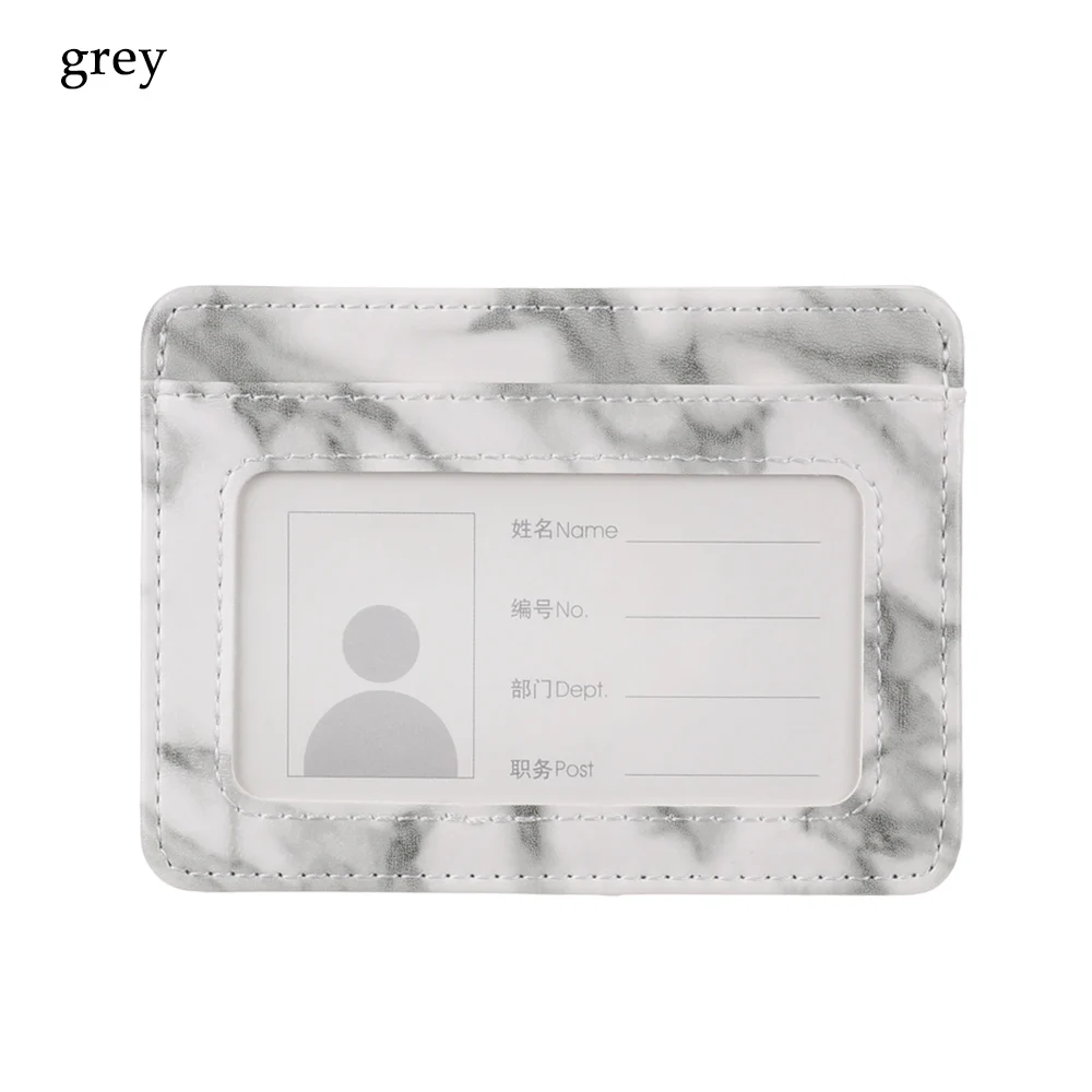 grey Модный мраморный узор, держатель для карт, водонепроницаемый, из искусственной кожи, банк, Бизнес ID карта, посылка, портативный чехол для кредитных карт, чехол - Цвет: grey