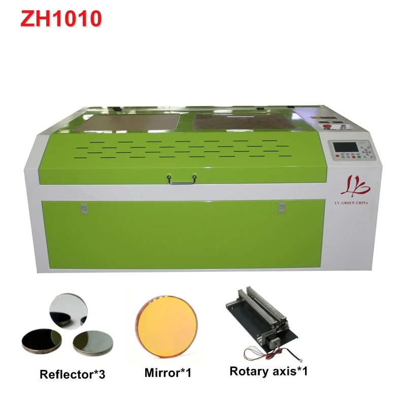 ZH1010 pack RECI 100 Вт 1060 Co2 лазерная резка машина DSP off line управление гравер водяное охлаждение 17HW4410H шаговый двигатель - Цвет: ZH1010 pack