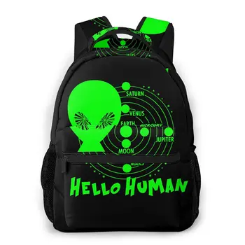 

Human Planet Shoulder Bag for Teenage Hello Human Fashion Students Backpack