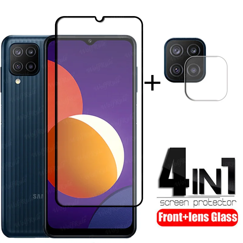 Стекло с полным покрытием для Samsung Galaxy M12 стекло закаленное защита экрана Full HD