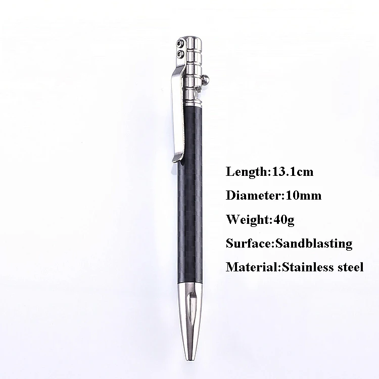 Ручка для самообороны из титанового сплава Mitsubishi UMR-83 ручка с углеволокном EDC тактическая ручка - Цвет: stainless steel