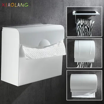 

XIAOLANG 2020White Space Aluminum Toilet Paper Carrier In North Europe, Mobile Phone Rack, Towel Rack, Bathroom Toilet Paper Box