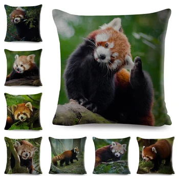 

Chinese Cute Panda Printed Pillowcase Decor Lovely Wild Animal Cushion Cover for Sofa Home Car Linen Pillow Case 45*45cm