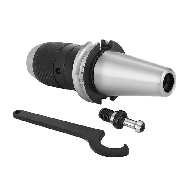 

Integrated CAT40 Collet Chuck Keyless Drill Chuck 1/2 Inch for CAT40 CNC Engraving Machine & Milling Lathe Tool