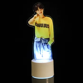 

Photo/Text Custom 3D Printing Acrylic Lamp Night Light Customized Personalized USB Rechargeable Lamp Touch/Tap/Remote Switch
