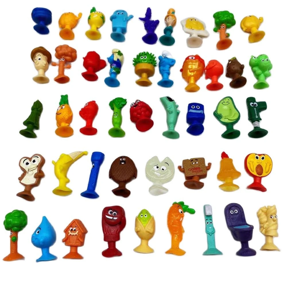 Dank u voor uw hulp gesponsord agitatie Groente Fruit Speelgoed Cartoon Dieren Speelgoed Stikeez Zachte Pvc Action  Figures Met Sucker Mini Pop Zuignap Speelgoed Modellen|null| - AliExpress