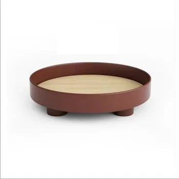 

Ins Nordic Style Multifunctional Storage Tray Fruit Tray Storage Tray Cup Erfume Sundries Desktop Trays Decorative Round Tray BK