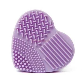 

makeup plate Makeup brush scrub pad scrubbing plate silicone heart shaped pad makeup brush scrub
