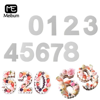 

Meibum PET Plastic 0-8 Numbers Cake Mold Birthday Anniversary Mousse Mould 4/6/8/10/12/14/16inch Decorating Pastry Tools