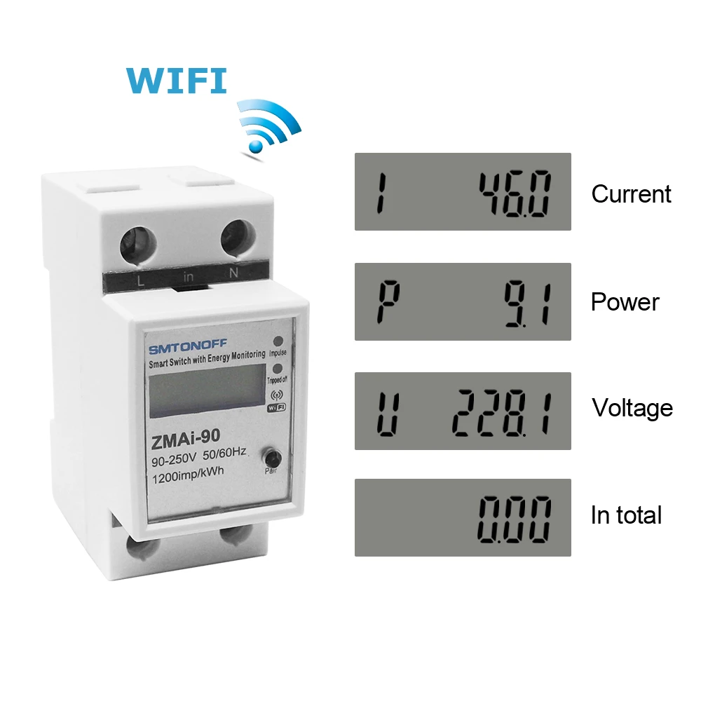 Ketotek AC 220V din-рейка wifi умный измеритель энергии кВтч Защита от перенапряжения тока