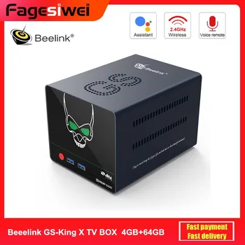 

Beelink GS-King X Smart 4K TV Box Amlogic S922X-H Android 9.0 Dual OS 4GB DDR4 64GB eMMC Dolby DTS 2.4GH+5.8GHz WiFi 1000Mbps