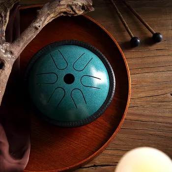 

6 Tone 5.5 Inch Steel Tongue Drum Hand Pan Drum Tank Drums Musical Percussion Instruments with Drumstick Bag