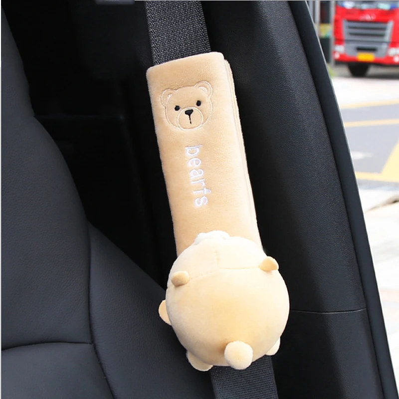 

Car Seat Belt Shoulder Protector, Cute Cartoon Safety Seat Cover, Child Seat Belt Protection Plush Filled Car Supplies