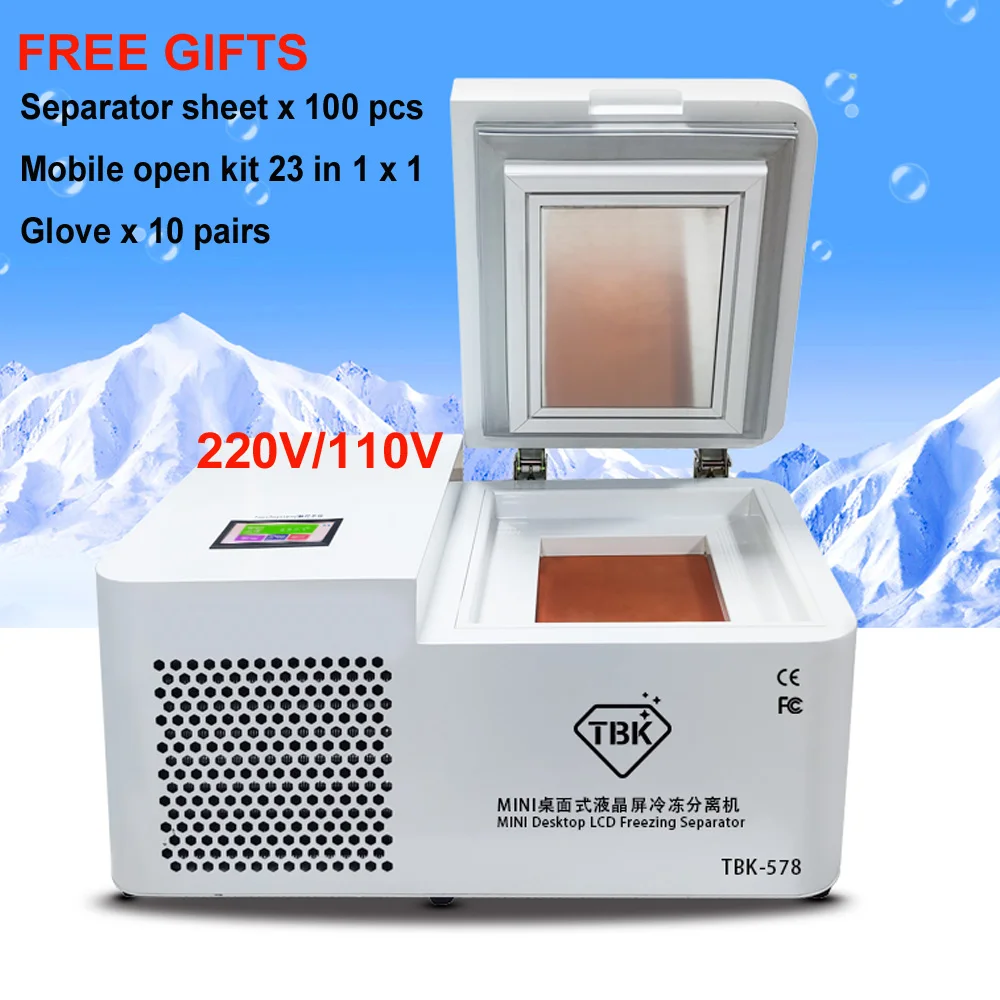 

TBK-578 mini LCD Touch Screen Freezing Separating Machine LCD Panel Frozen Separator For Samsung Edge For iPhone Tablet Screen