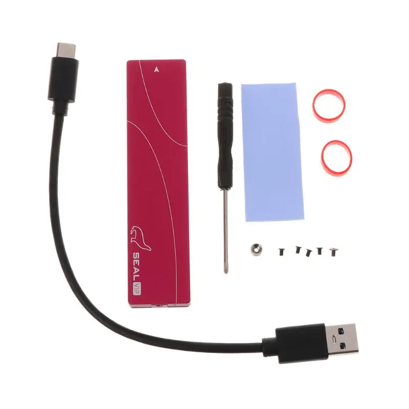  Metall Aluminium M.2 PCIE U.2 SSD PCI-E NVME zu Typ C Mobile Festplatte Box Gehäuse HDD Fall JMS583