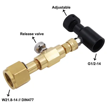 

CO2 Carbonator Cylinder Tank Refill Adapter Adaptor Filling Station Co2 Cylinder Refill Adapter W21.8