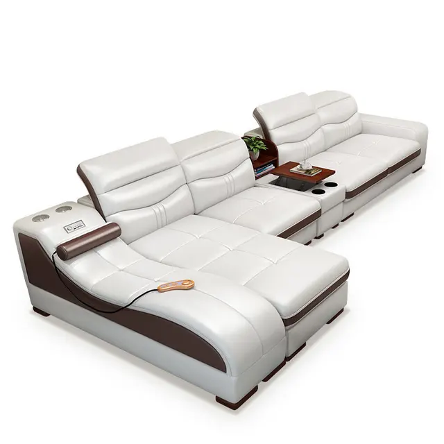 EZ-home Modern simple leather multi-functional sofa 2