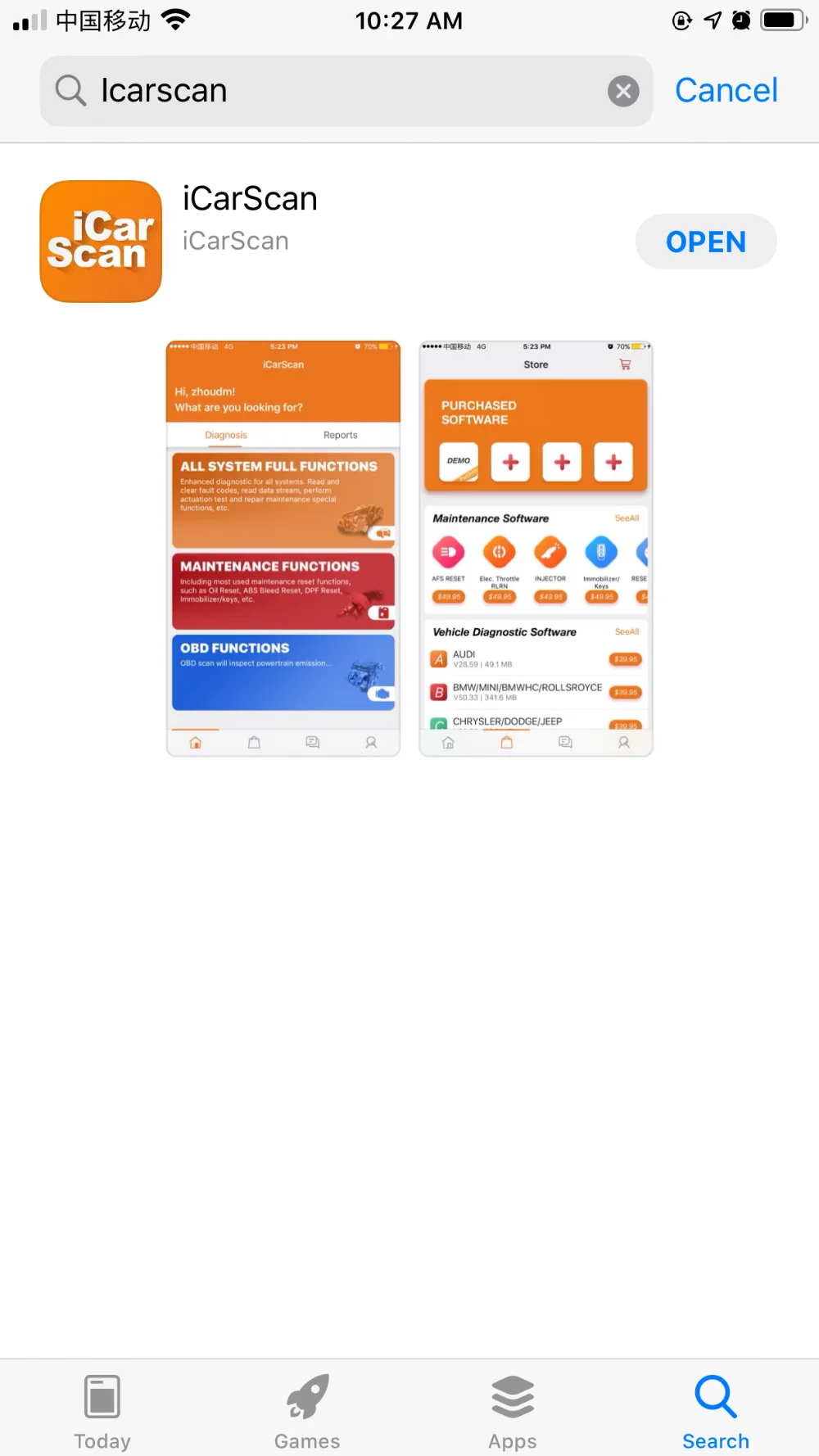 ICARSCAN IOS APP download