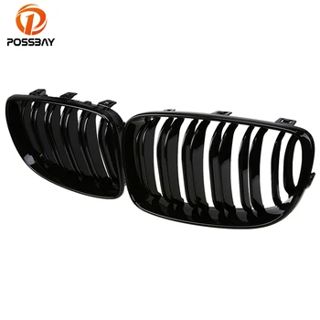 

POSSBAY Gloss Black Double Slats Front Center Grill Grilles for BMW 1-Series E81 120i/123d/130i 3-door 2007-2011 Car Covers