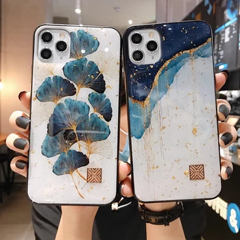 

Chic Marble Gold Foil Phone Cases for iPhone 11 Pro Max XR X 8 7 Plus 6 6s Glitter Soft Silicone Cover for iPhone XS Max SE 2020