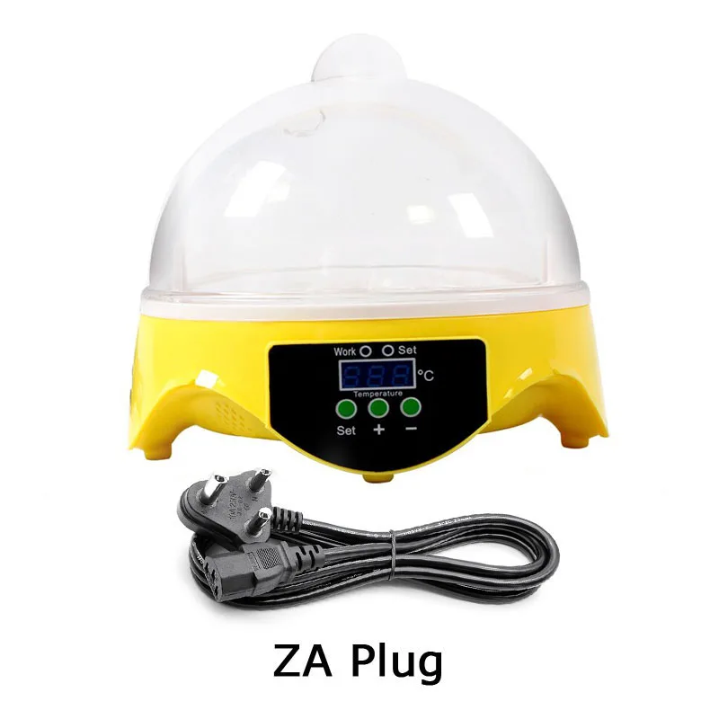 ZA Plug Дешевая цена инкубатор для яиц детский автоматический мини 7 яиц инкубатория машина птицеводство Брудер цифровой контроль температуры и влажности - Цвет: ZA Plug