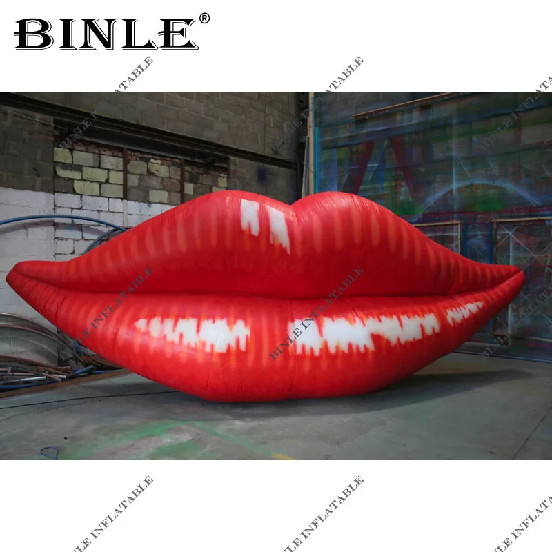 

Закрытый Сексуальная надувная в виде красных губ с светодиодный свет надувной рот губ гигантский паб шарик для мероприятия для Тонкие Туфли женские вечерние украшения