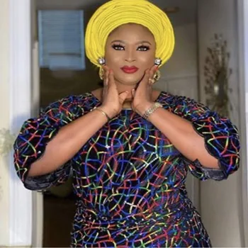 

African Lace Fabric 2020 High Quality Velvet Lace Fabric With Sequins Lace Nigerian Lace French Lace Fabric for women dress