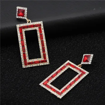 

Vintage Big Fashion Earrings for Women Statement Earring Geometric Metal Stud Earrings Trend Prom Wedding Earring Jewelry