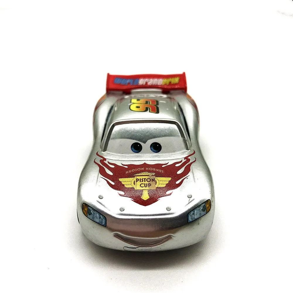 Disney «Тачки» № 95 Silver Lightning McQueen 1:55 литья под давлением металлический сплав игрушечный автомобиль модель день рождения детей, мальчика Gif