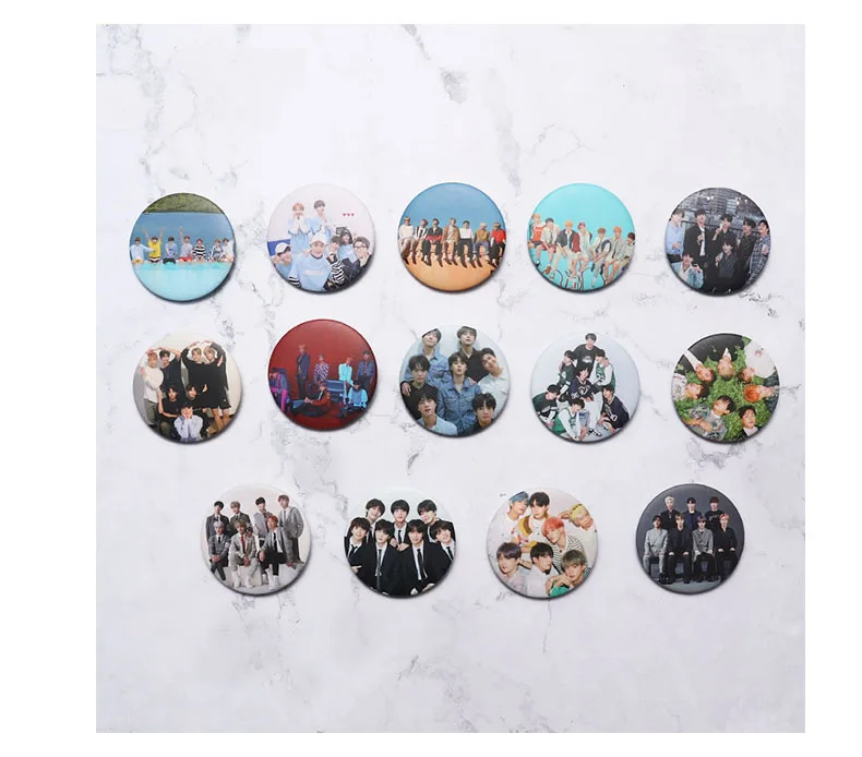 Kpop Boys Pins Brooches Album Badge Clothes Hat Accessories Backpack Decoration 1pcs Customizable Brooch Custom Pins