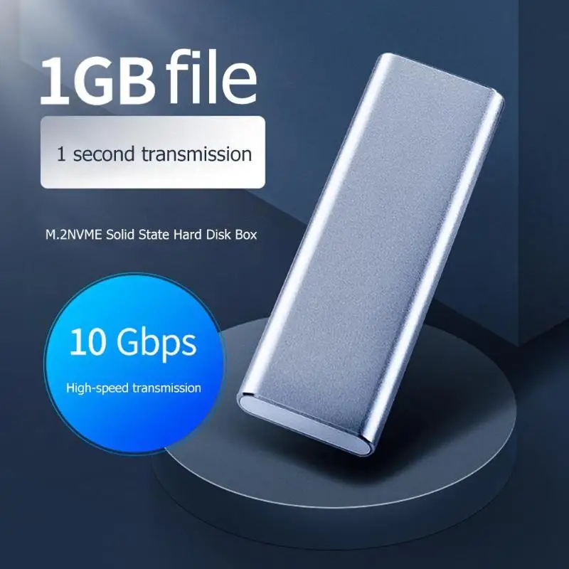 10 Гбит/с M.2 NVME к USB 3,1 Gen2 SSD Внешний корпус алюминиевый M-Key к type C мобильный чехол для твердотельного накопителя с 2 кабелями