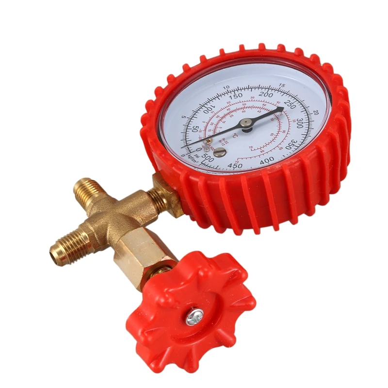 Air Condition Manifold Gauge Manometer & Valve Fit For R12 R502 R22 R410 R134A 