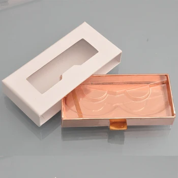 

Wholesale Eyelash Packaging Box Lash Boxes Packaging Customize Faux Cils Mink Eyelashes Package White Drawer Storage Case Vendor
