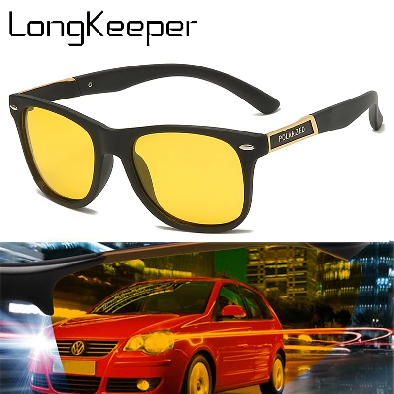 

2020 Brand Night Vision Sunglasses Men Women Classic Rivet Polarized Sun Glasses Yellow Driving Shades UV400 Lentes Sol Hombre