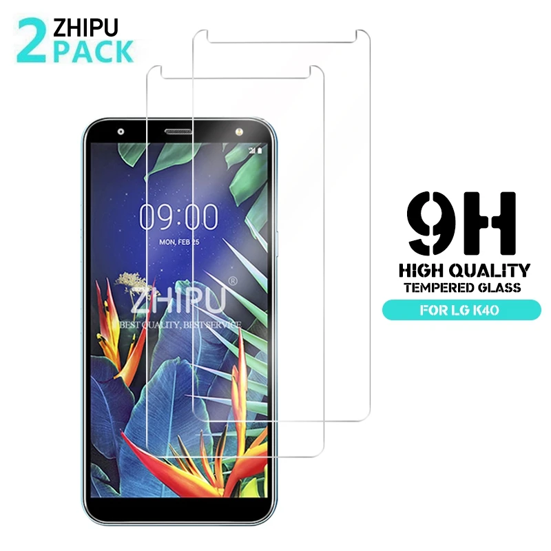 2 шт закаленное стекло для LG K40 протектор экрана 2.5D 9H Премиум Закаленное защитная