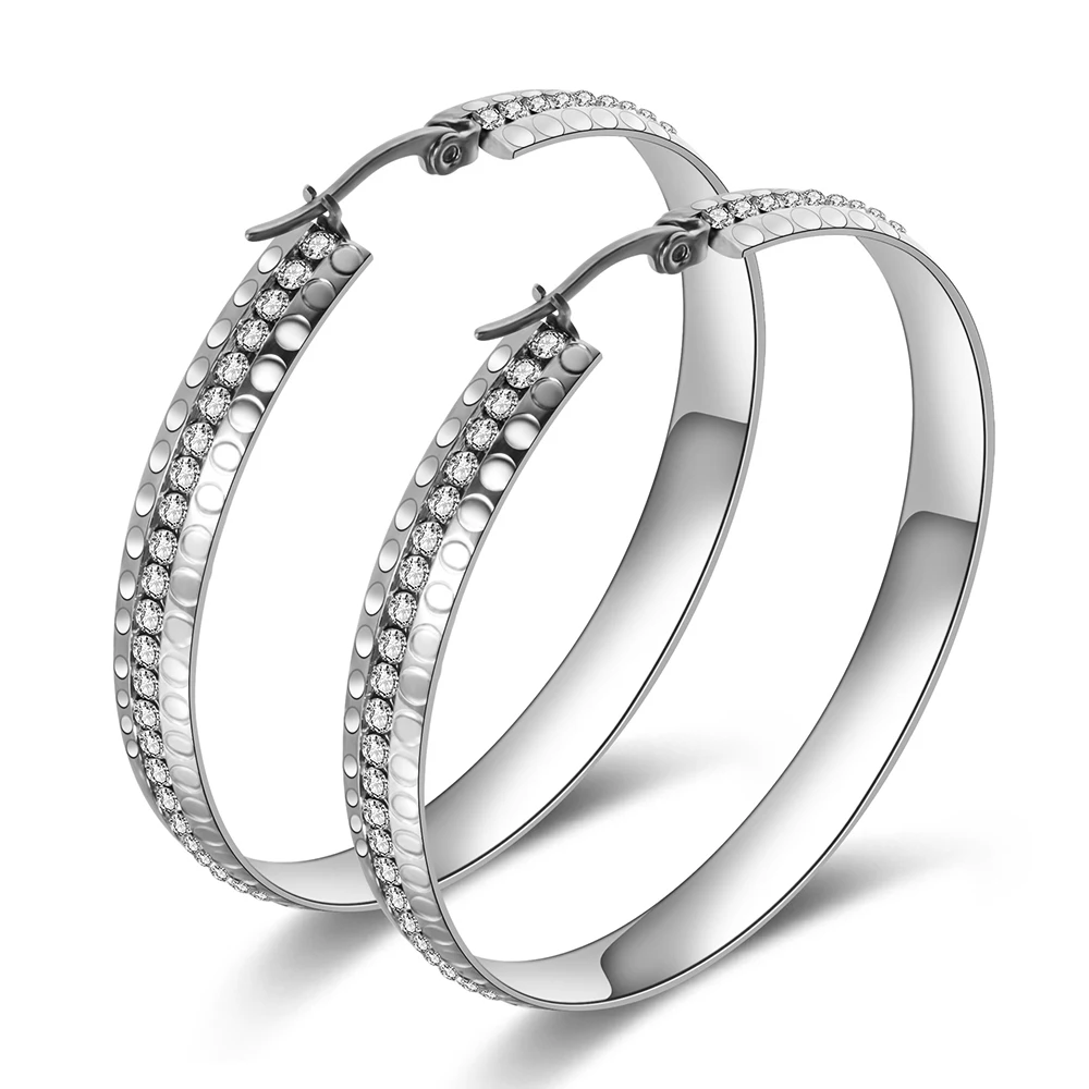 Super-Big-Circles-Hoop-Earrings-Twisted-Stainless-Steel-Gold-color-Thread-Hoop-earrings-Girl-Earrings