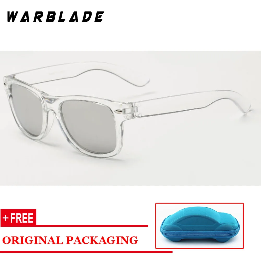 clear silver bluecas WarBLade модные детские солнцезащитные очки с защитой от УФ-лучей, Детские крутые солнцезащитные очки, защитные очки для путешествий, для мальчиков, UV400, oculos de sol - Цвет линз: clear silver bluecas