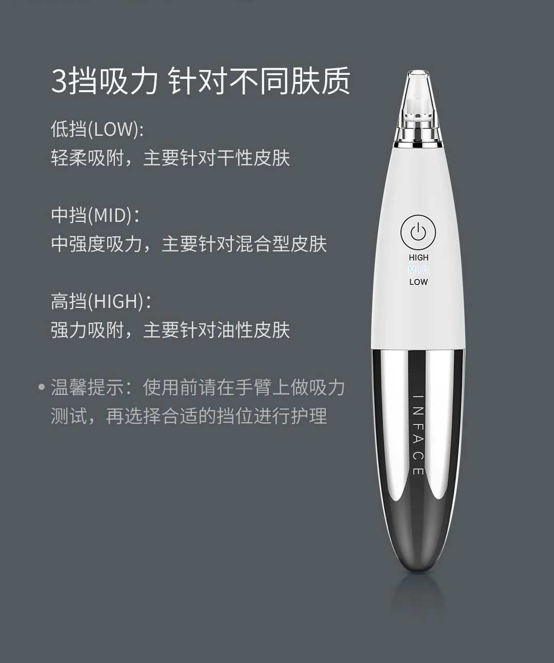 Xiaomi Youpin InFace Электрический аппарат для удаления черных точек, аппарат для косметологии, чтобы мыть поры, очиститель