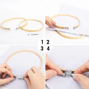

100 Skeins Threads Embroidery Beginners Kit for Cross Stich DIY Pattern Bamboo Embroidery Hoops AC889