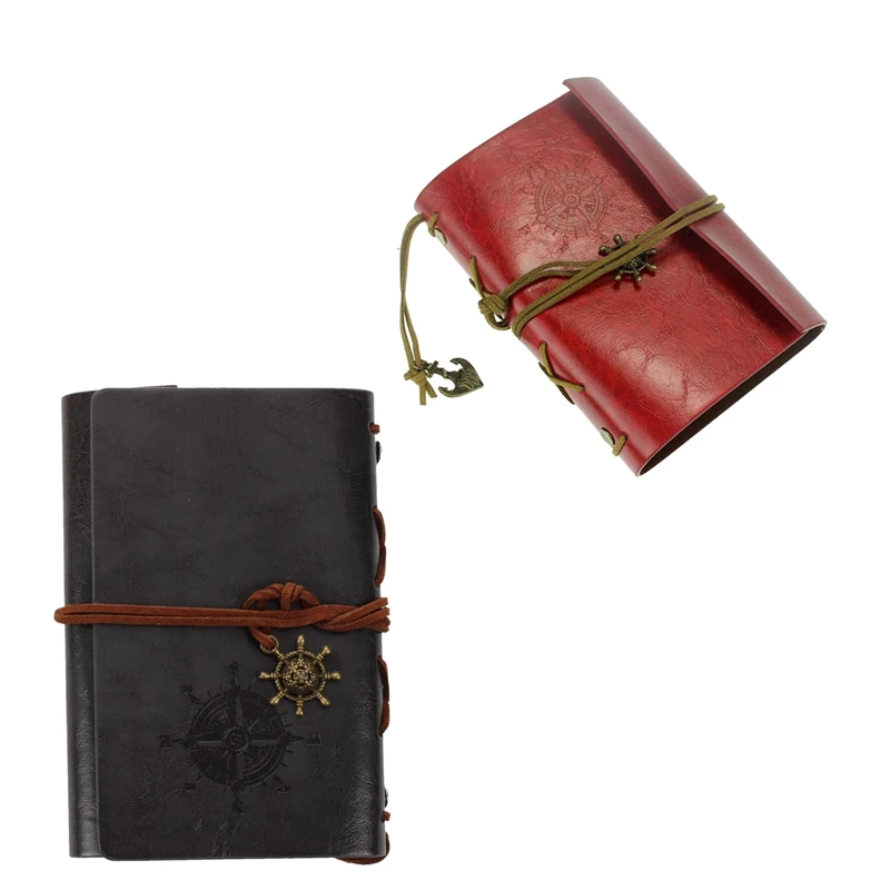 Retro Vintage Leather Bound Blank Pages Journal Diary Notepad Notebook | Канцтовары для офиса и дома