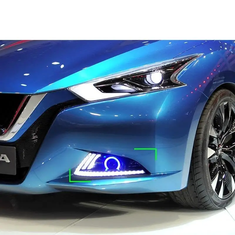 Автомобильные Drl Assessoires светодиодные аксессуары боковой сигнал поворота автомобиля освещение фары передние противотуманные фары 16 для Nissan Bluebird