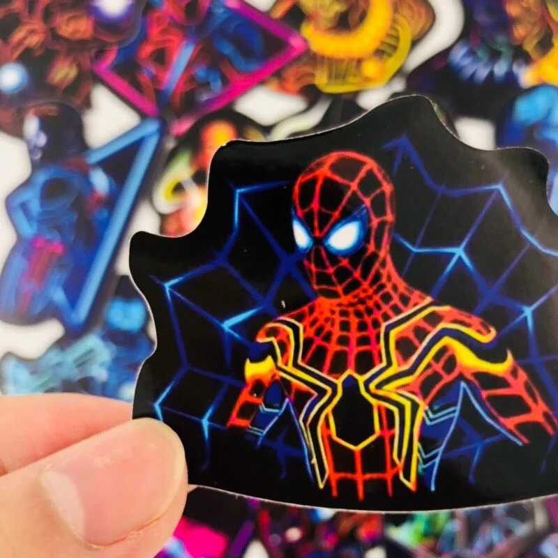 Не повторяйте неоновые наклейки Marvel водонепроницаемые для ноутбука мото скейтборд багаж гитара мебель наклейка "Мстители"