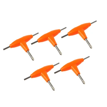 

5 Pcs 3 in 1 Electronic Cigarette Atomizer Special Triangular Screwdriver Mini T-Shaped Three-Purpose Screwdriver Phillips Screw