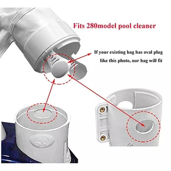 

Fine Swimming Pool Mesh Bag Cleaner Zipper Cleaning Bag & Filter Sponge Replacement For Polaris 280 With Zipper Opening