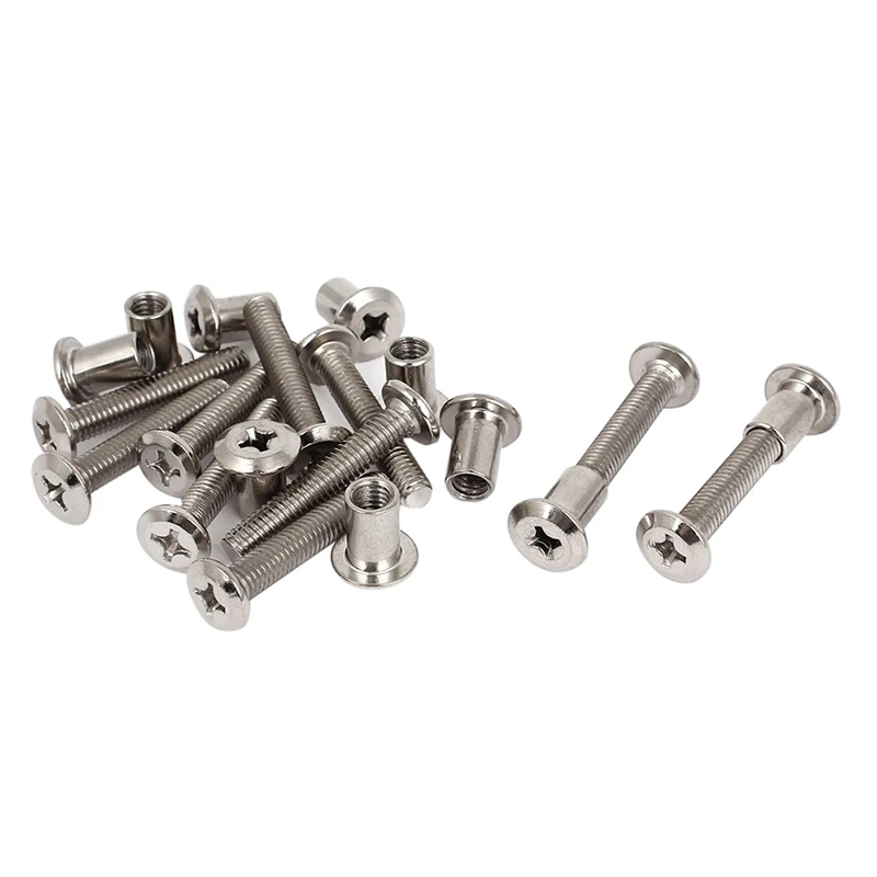 

Furniture 6x35mm Cross Countersunk Screw Bolts Barrel Nuts 10sets