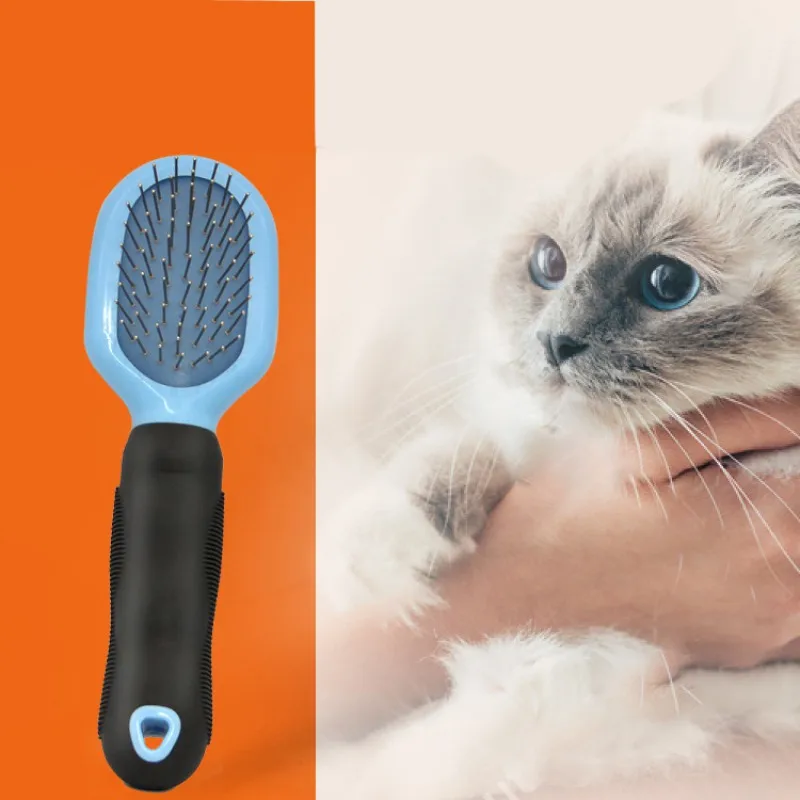 Расческа для ухода за собаками и кошками из нержавеющей стали, расческа для питомцев, расческа для собак, расческа для кошек, собак, расческа для удаления волос, расческа для домашних животных#27