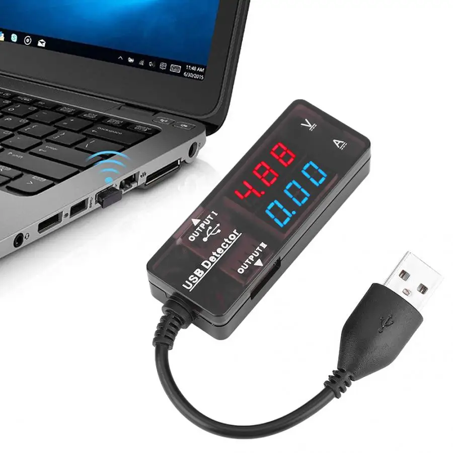 Usb-тестер YB26VA двойной Дисплей USB детектор вольтметр переменного тока Амперметр Напряжение измеритель тока, для батареи Ёмкость тестер